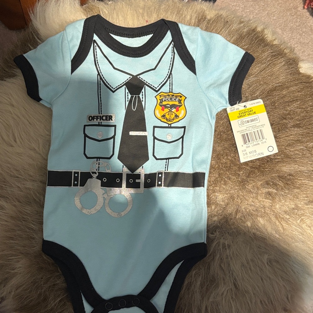 Swiggles Light Blue Police Officer Bodysuit